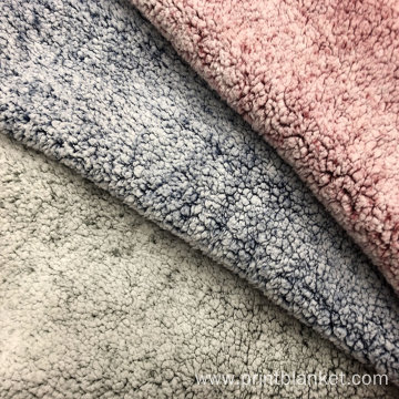 100% polyester printed faux fur sherpa pile fabric